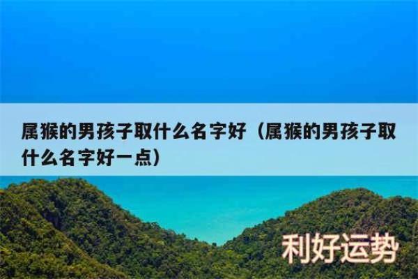 8月份出生的属猴男孩名字取什么好姓名 8月份出生的属猴男孩名字取什么好姓名